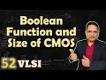 Boolean Function Implementation Using CMOS and Equivalent Size of CMOS Circuit