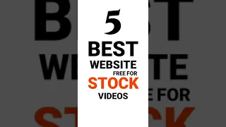 5 Best Website Free For Stock Videos Free Stock Videos Youtube Shorts 
