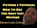 Sort List Method In Python
