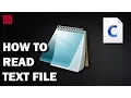 Programming in C - Read text file