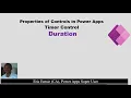 Power Apps Timer Control - Duration Property