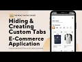 Hiding Tabs Creating custom Tabs in E-Commerce application using React Native for Beginners