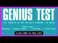 Genius Test