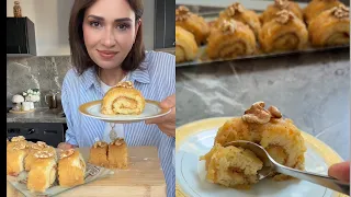 كيك رول بالتفاح cake rool