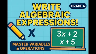 Algebraic Expressions Made Easy Writing with Variables Math 6