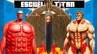 ENTRO EN LA ESCUELA COMO TITAN DE ATTACK ON TITAN EN GTA 5 !! (Increible)