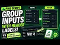 Group Inputs Under Header in Trading View Pine Script organize settings IT WALA HINDI-