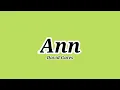 Download Lagu David Gates (Bread) - Ann (Lyrics)