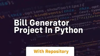 bill generator project in python