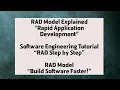 RAD Model in Software Engineering Rapid Application Development Explained