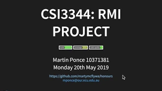 CSI3344 A2 RMI Project