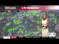 First Alert Forecast Widespread storms today and tomorrow as the kids get out of school