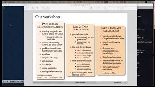 Intro to Using Chapel for Parallel Programming Part 1