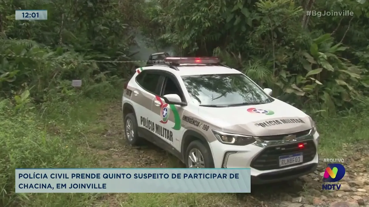 Polícia Civil prende quinto suspeito de participar de chacina, em Joinville