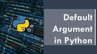 Part 9 - Default Argument in Python Python for Beginners