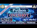 Python Programming One shot Unit-1 Most Important Questions B-tech AKTU By Engineering Express