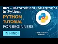 - Hierarchical Inheritance in Python Python Tutorial in Hindi Python Tutorial in Hindi