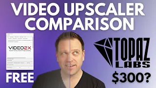 how good is free vs paid video upscaling video2x vs topaz video ai
