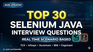 Top 30 Selenium Java Interview Questions Asked in TCS Infosys Accenture IBM 2026