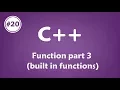 c - Function part 3 built in functions