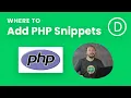 Where To Add Custom PHP Code Snippets In Divi