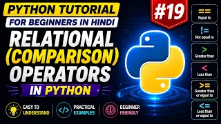 Python Tutorial for Beginners Relational Comparison Operators in Python