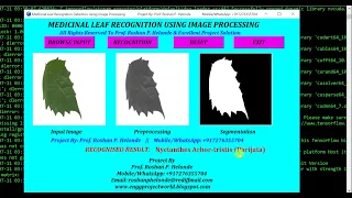 Ayurvedic Medicinal Plant Recognition Using Image Processing Python Project With Source Code