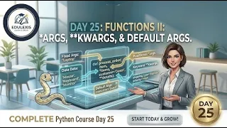 Day 25 Functions II args kwargs and Default arguments EDULEXIS