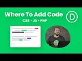Where To Add Custom Code In Divi CSS Javascript PHP