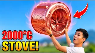 No Electricity, No Gas! DIY 3-in-1 Stove from an Old Washer Drum for Free Winter Heat & Cooking!