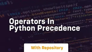 operators in python precedence