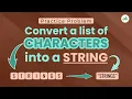 Convert a list of characters into a String School Practice Problem GeeksforGeeks School