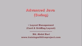 Advanced Java Swing - Bangla Tutorial Card and GridBag Layout