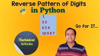 Reverse Pattern of Digits from 10 in Python Number Pattern Problem Python