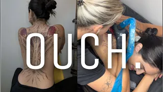 I GOT MY WHOLE BACK TATTOOED | 16 hour project!