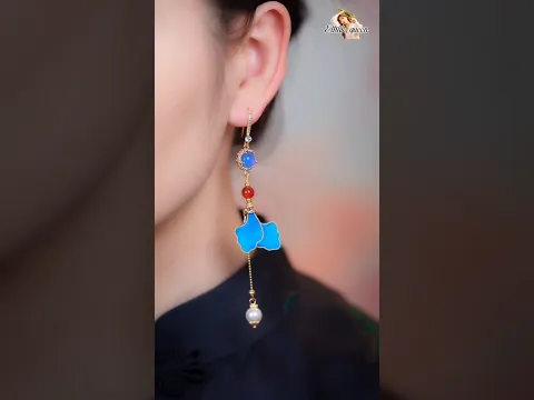 These Handmade Earrings Make Every Outfit Look Expensive 💙✨ | #china #handmade #earrings #ytshorts
