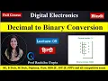 Decimal to Binary Conversion With Example Hindi Decimal to binary conversion in hindi