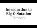 Introduction to Big-O Notation