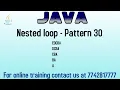 Pattern program in java in hindi Pattern of alphabets