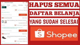 how to delete a completed shopping list on shopee
