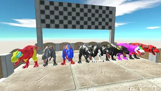 8 T-REX Superhero Dinosaurs Found Hunting - Jurassic World Evolution - DC vs Marvel Race Champions