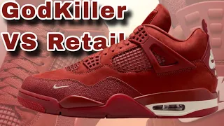 KickWho Godkiller AJ4 SB Retail vs Replica