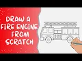 How to Draw Fire Engine Easy drawings step by step