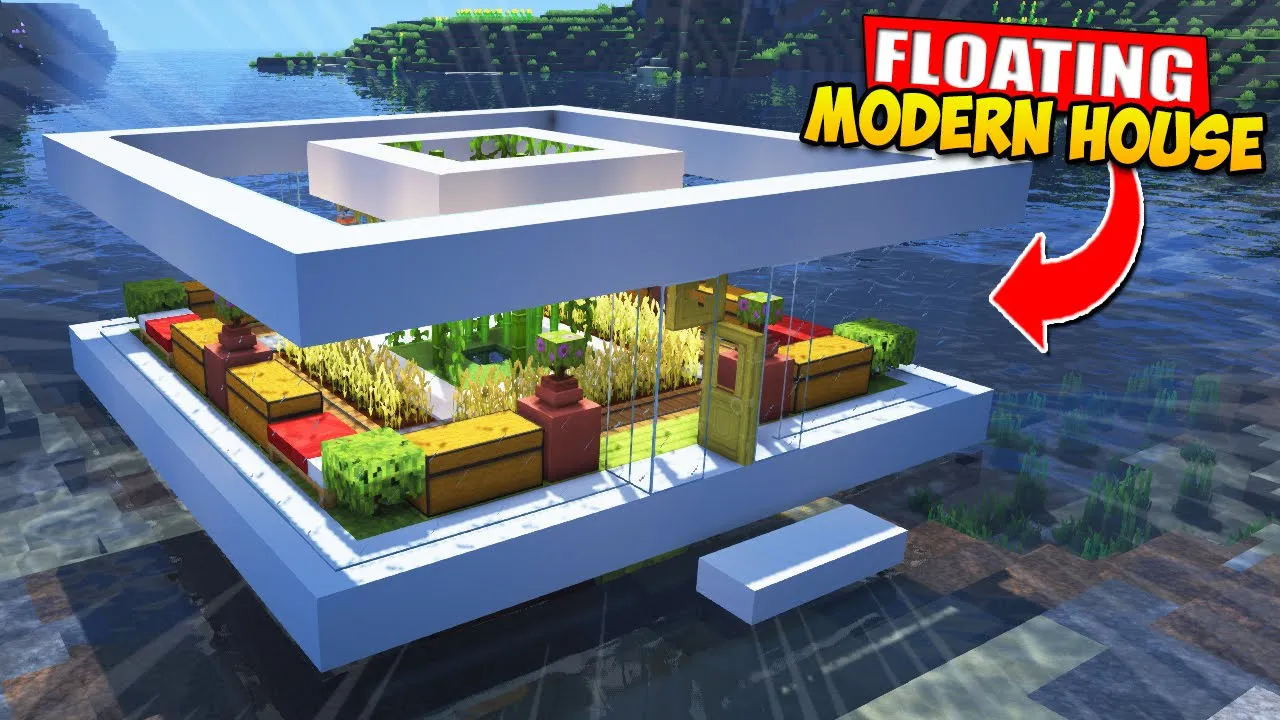Minecraft Modern Floating House Tutorial ????