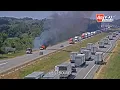 Arkansas Car Fire Eastbound Car Crashes Into Truck Westbound Slowest Fire Department EVER
