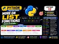 Python List Functions append pop sort reverse More Lecture 12