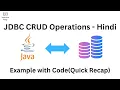 JDBC CRUD Operations Java Tutorial in Hindi JDBC in Hindi