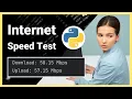 Python Internet Speed Test Tutorial 2022 Fast Easy