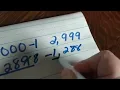 Trick for Subtraction across zeros