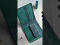 Lagu Making a leather bifold wallet with coin pocket. #gift #leathercraft #leather #handmade #diy #making